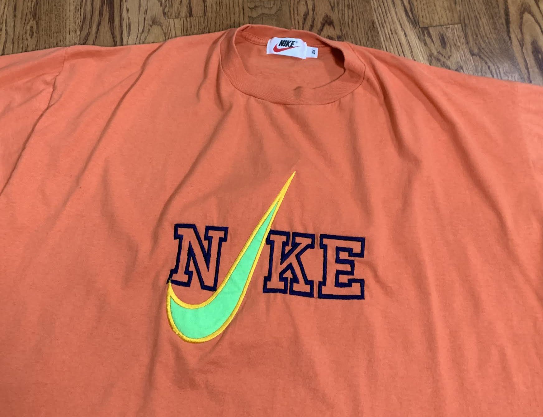 Vintage good NIKE spell out t shirt size XXL